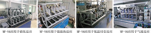 MF-V6 玻璃微反應(yīng)器應(yīng)用于硝化反應(yīng)、強(qiáng)放熱反應(yīng)、低溫付克反應(yīng)、氣液反應(yīng)